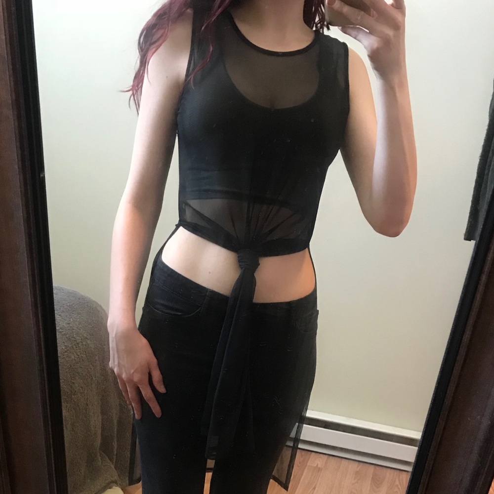Fishnet layering shirt